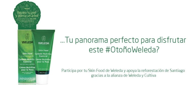 Read more about the article Gana tu Skin Food de @weledachile y apoya la reforestación de Santiago! #OtoñoWeleda CERRADO