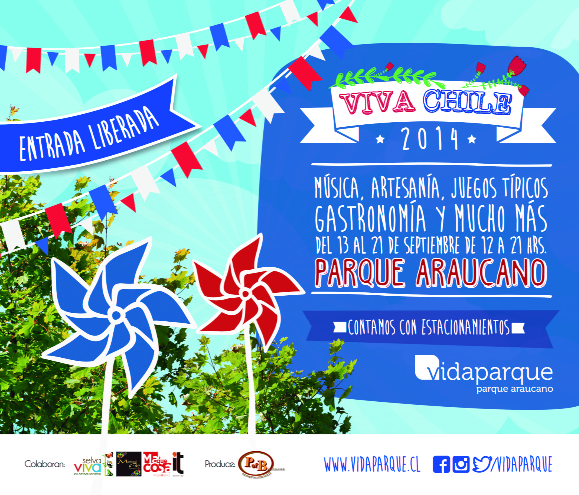 You are currently viewing Vida Parque presenta Fiesta Dieciochera: “Viva Chile 2014”
