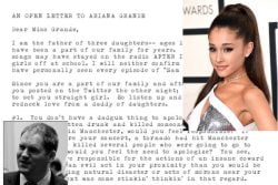 Read more about the article La emotiva carta que este papá le envió a Ariana Grande conmocionó a Internet