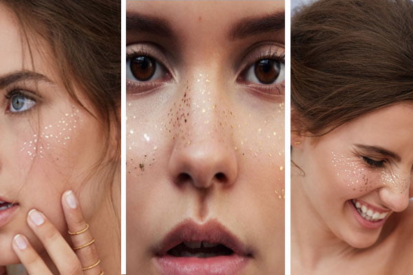 Read more about the article Maquillaje trendy: Pecas de oro y plata para resaltar el rostro