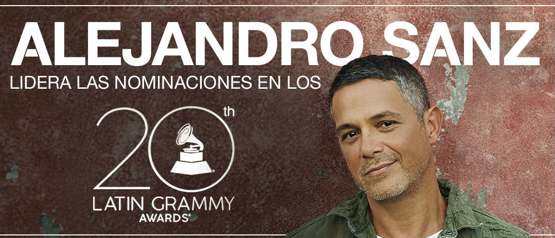 You are currently viewing Alejandro Sanz lidera lista de nominados a los Latin Grammy