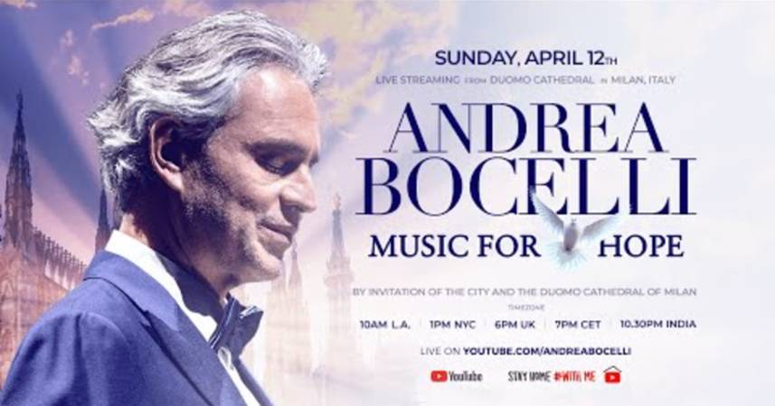 You are currently viewing Este Domingo Pascual podrás escuchar a Andrea Bocelli, en directo, desde el Duomo de Milán